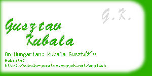 gusztav kubala business card